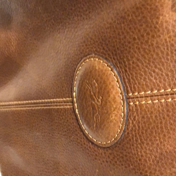 Tan leather longchamp bag with rose gold hardware - Picture 3 of 4